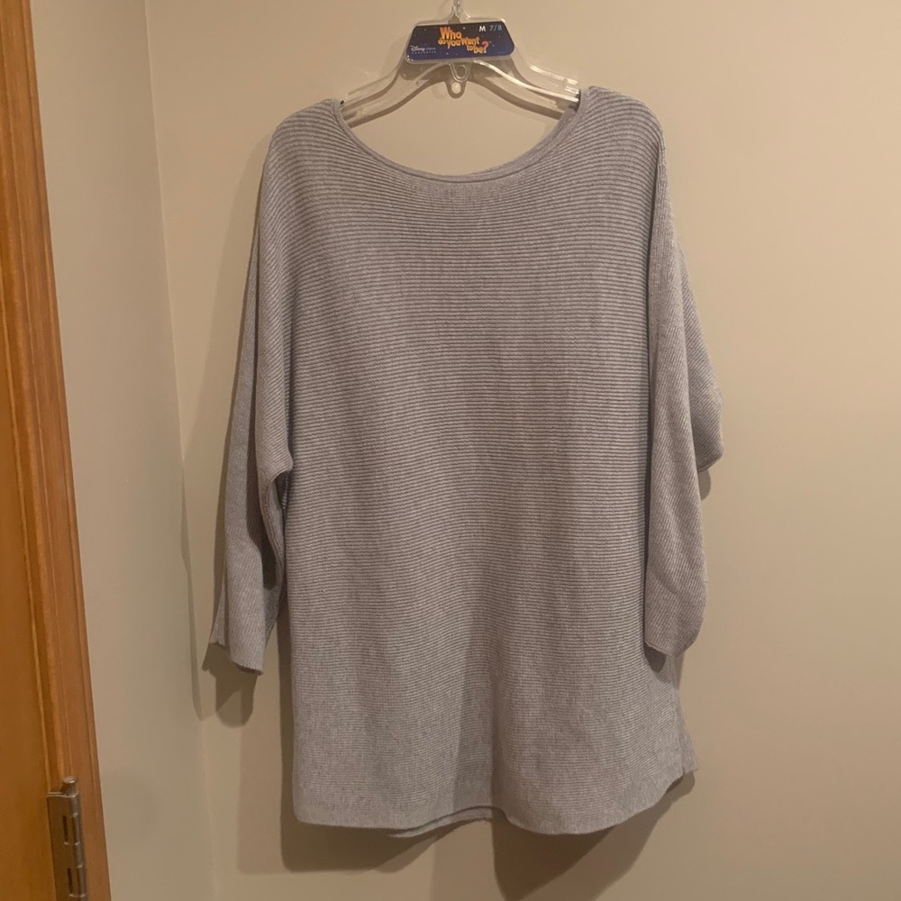 Grey Light Purple Knit Sweater